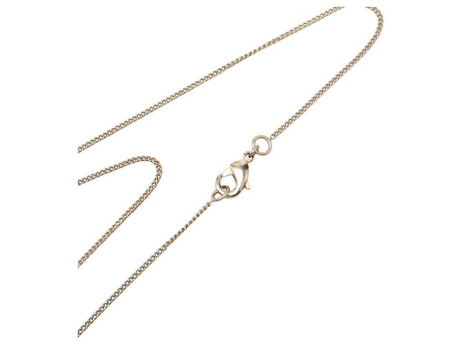 Collana con ciondolo a catena Chanel Coco Mark Argento Bianco - vista 5