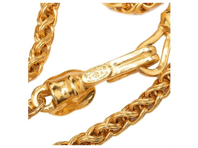 Collana con ciondolo a catena vintage Chanel Coco Mark D'oro - vista 5