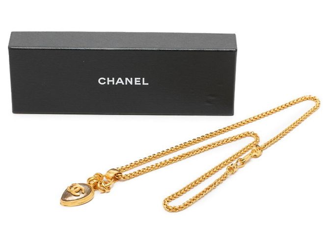 Collana con ciondolo a catena vintage Chanel Coco Mark D'oro - vista 7