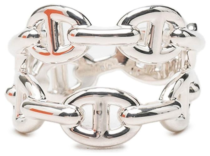 Hermès Chaine d'Ancre Doppelreihiger Ring Silber - Ansicht 2