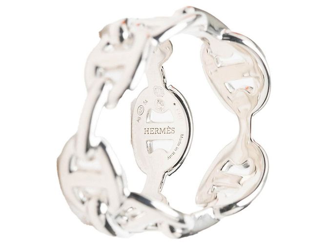 Hermès Chaine d'Ancre Doppelreihiger Ring Silber - Ansicht 4