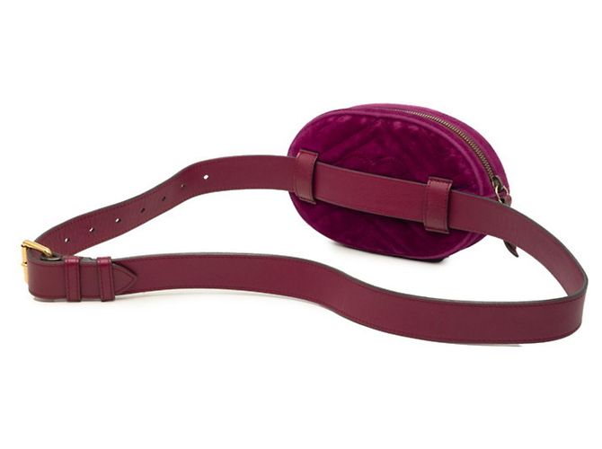 Borsa a tracolla matelassé Gucci GG Marmont Porpora - vista 2