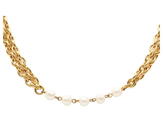 Collana lunga a catena vintage Chanel D'oro - vista 2