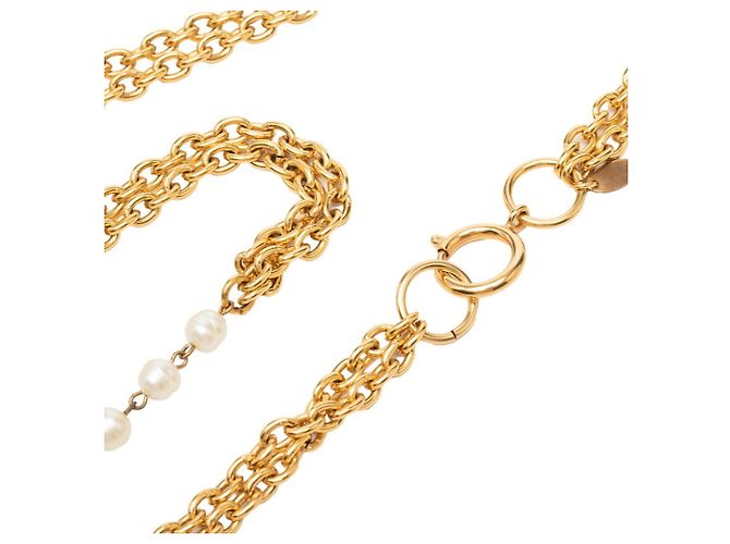Collana lunga a catena vintage Chanel D'oro - vista 5