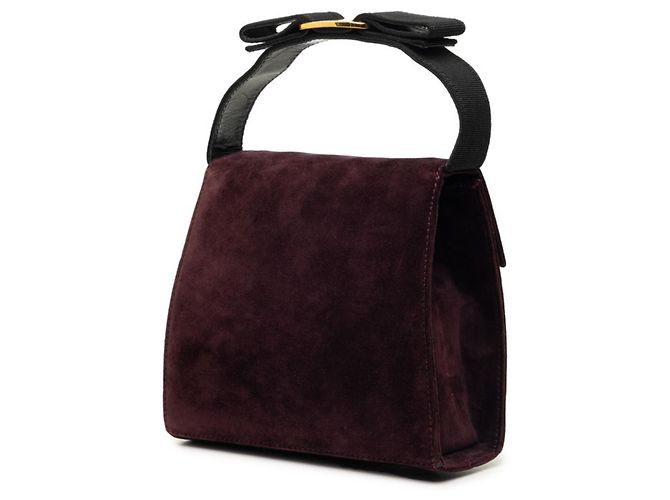 Borsa Salvatore Ferragamo Vara in camoscio burgundy Bordò - vista 2