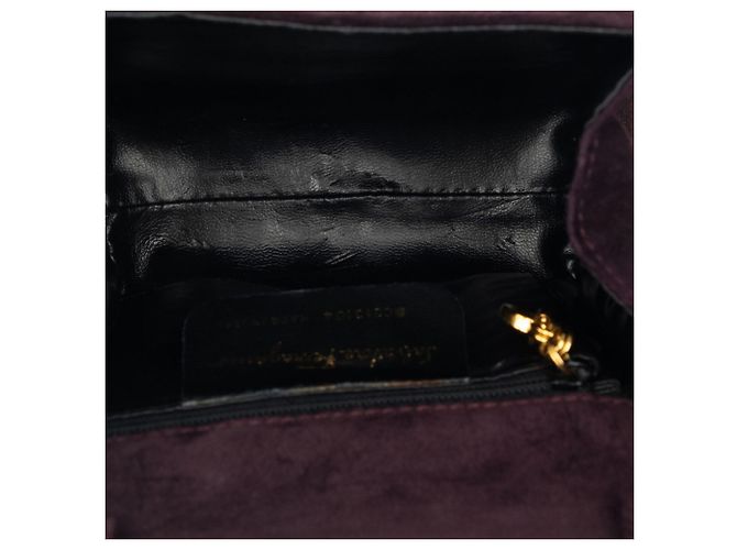 Borsa Salvatore Ferragamo Vara in camoscio burgundy Bordò - vista 4