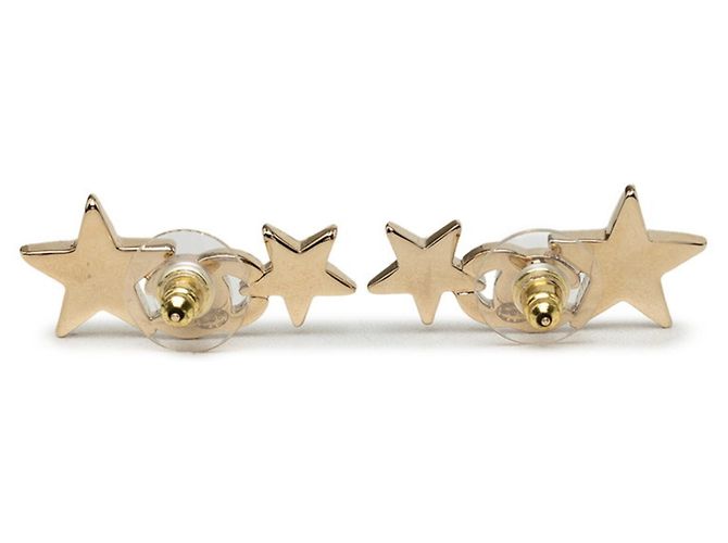 Orecchini a lobo Chanel Coco Mark con motivo a stella placcati in oro e strass D'oro - vista 2