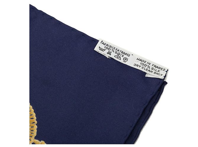 Hermès Foulard Hermes Carre 90 MEXIQUE Multicolore Blu navy - vista 6