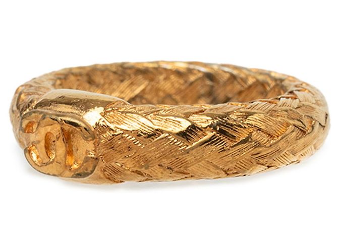 Chanel Coco Mark Ring mit goldplattiertem Kettenmotiv Golden - Ansicht 2