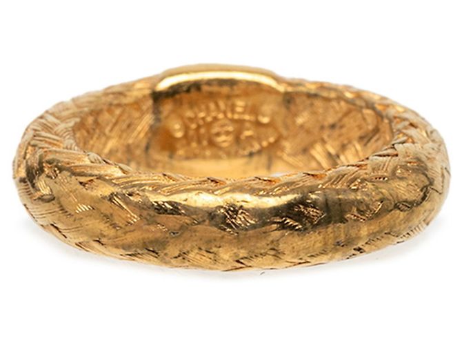 Chanel Coco Mark Ring mit goldplattiertem Kettenmotiv Golden - Ansicht 3