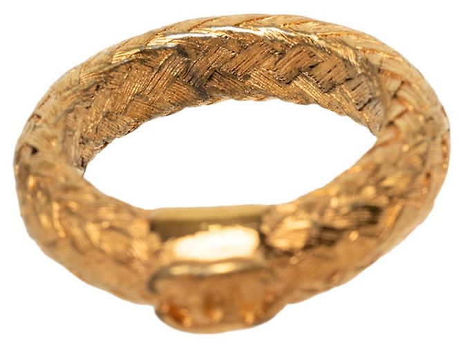 Chanel Coco Mark Ring mit goldplattiertem Kettenmotiv Golden - Ansicht 4