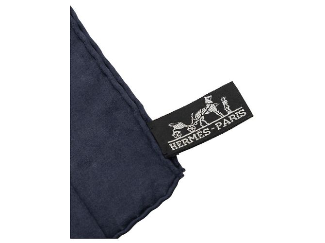 Hermès Hermes H Jacquard Schal in Navy Marineblau - Ansicht 4