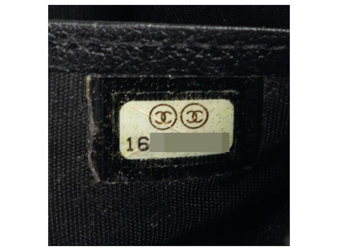 Chanel Camellia Coco Mark Rundreißverschluss Geldbörse Schwarz Golden - Ansicht 8