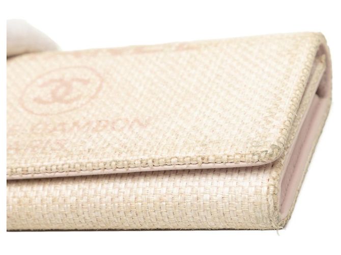 Chanel Coco Mark Deauville Langbeutel Pink Weiß - Ansicht 4