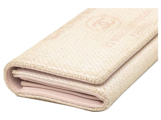Chanel Coco Mark Deauville Langbeutel Pink Weiß - Ansicht 5