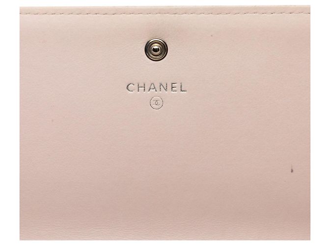 Chanel Coco Mark Deauville Langbeutel Pink Weiß - Ansicht 8