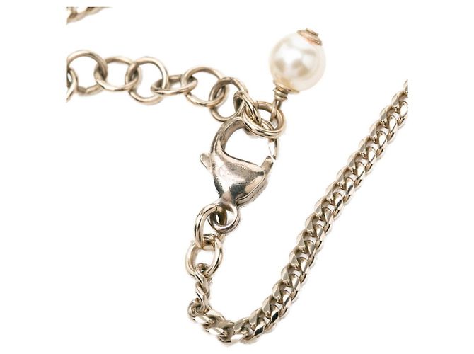 Collana con ciondolo a catena Chanel Coco Mark motivo cuore Argento Bianco - vista 5