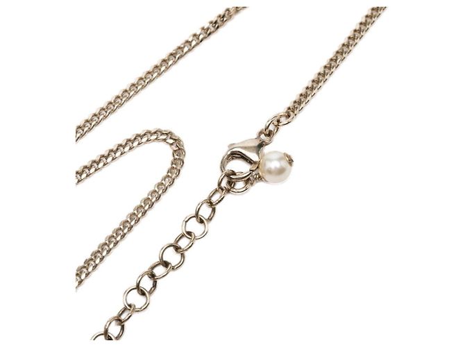 Collana con ciondolo a catena Chanel Coco Mark motivo cuore Argento Bianco - vista 6
