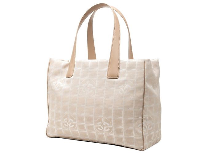Borsa Tote MM Chanel Coco Mark New Travel Line Beige - vista 2