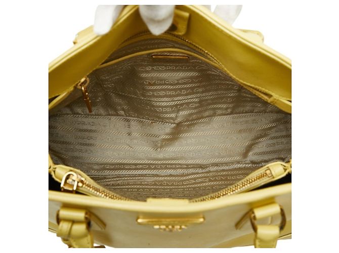 Prada Saffiano Promenade Handtasche Gelb - Ansicht 13