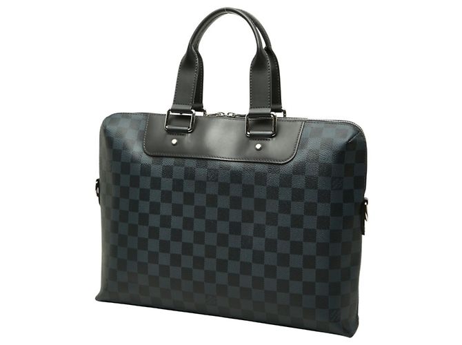 Borsa Business Portedocuments Jour Louis Vuitton Damier Cobalt Nero - vista 2