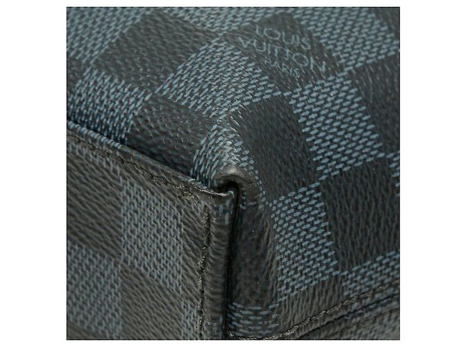 Borsa Business Portedocuments Jour Louis Vuitton Damier Cobalt Nero - vista 4