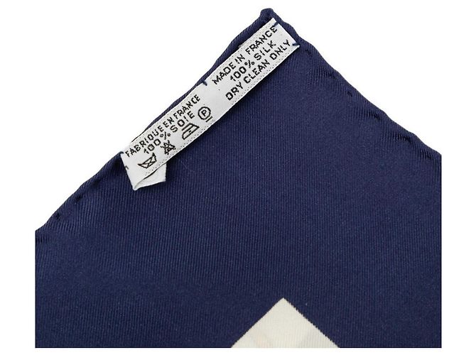 Hermès Hermes Carre 90 Parmi Les Fleurs Je Compt Scarf Multicolore Blu navy - vista 9