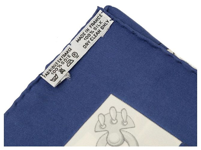 Hermès Hermes Carre 90 CLIQUETIS Schal Mehrfarben Marineblau - Ansicht 7
