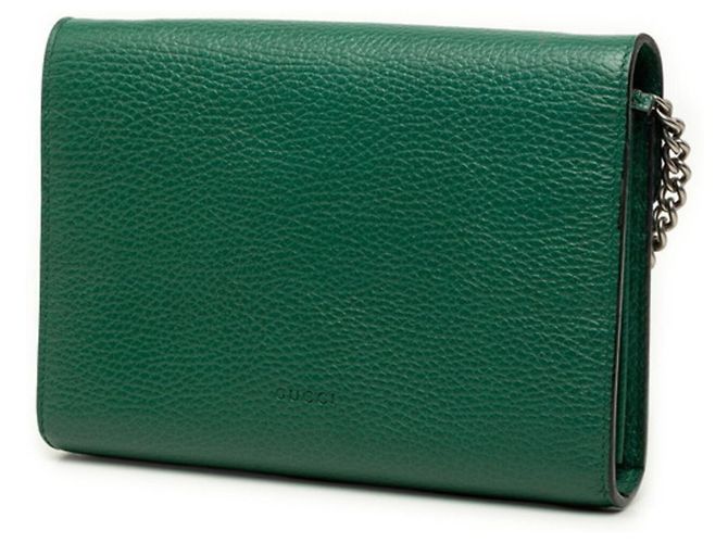 Borsa a tracolla portafoglio con catena Gucci Dionysus Verde - vista 2