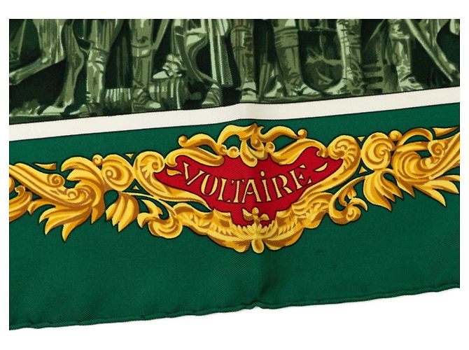 Hermès Foulard Hermes Carre 90 Sanssouci Palace Multicolore Verde - vista 3