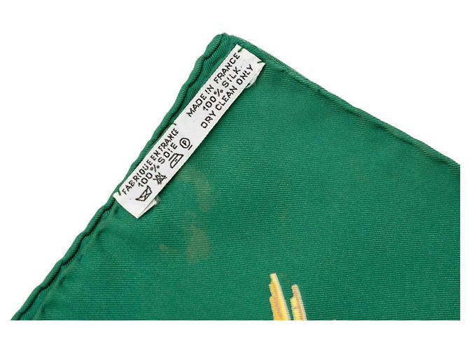 Hermès Foulard Hermes Carre 90 Sanssouci Palace Multicolore Verde - vista 9