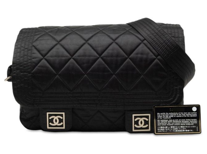 Borsa a tracolla Chanel Sport Line Coco Mark Nero - vista 8