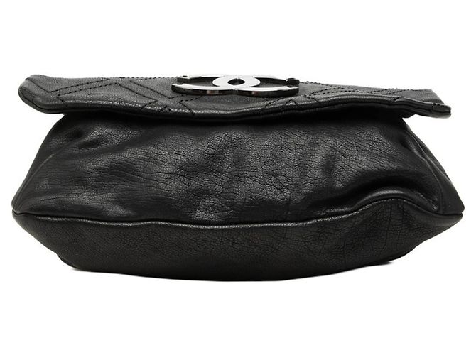 Chanel Diamond Stitch Coco Mark Schultertasche Schwarz - Ansicht 3