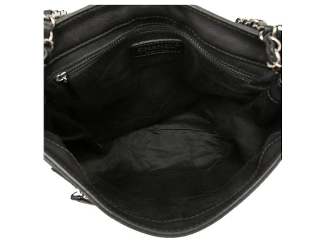 Chanel Diamond Stitch Coco Mark Schultertasche Schwarz - Ansicht 4