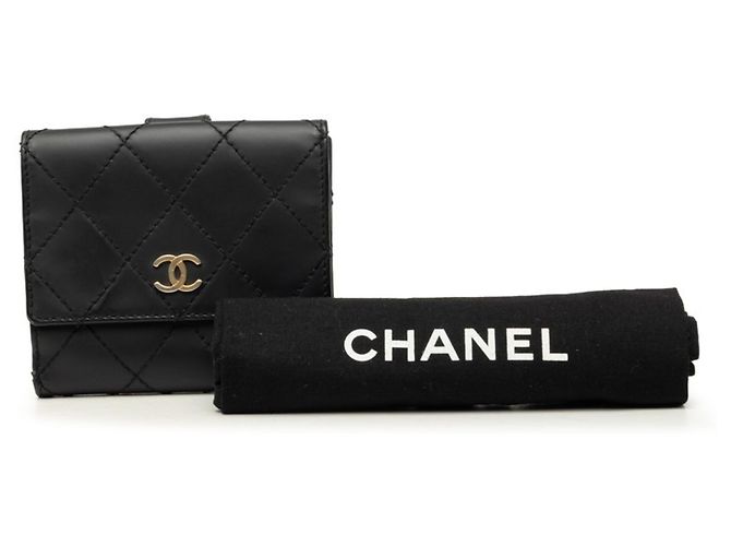 Portafoglio bi-fold Chanel Wild Stitch Coco Mark Nero - vista 10