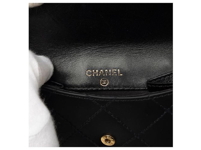 Portafoglio bi-fold Chanel Wild Stitch Coco Mark Nero - vista 7