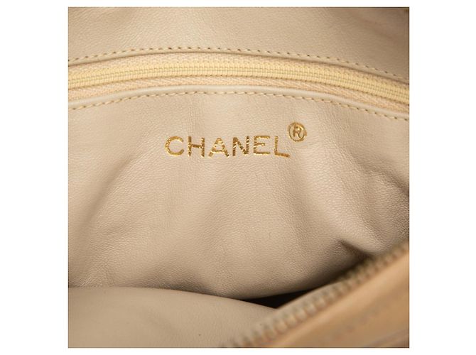 Borsa a tracolla con catena Chanel Matelassé Coco Mark con frange Beige - vista 6
