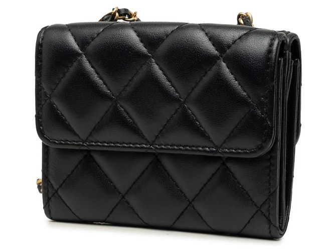 Sac à épaule Mini Chain Chanel Matelassé Coco Mark Noir - vue 2