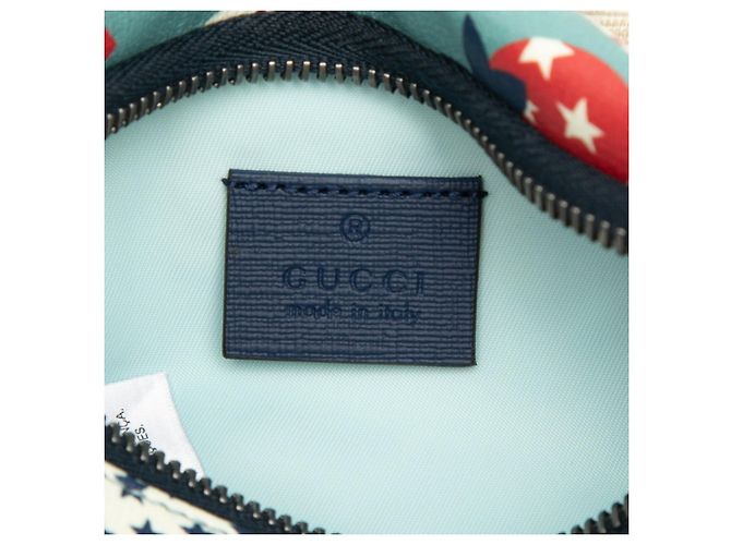 Bolsa Tiracolo Gucci para Crianças Strawberry Seahorse Azul Multicor - vista 6