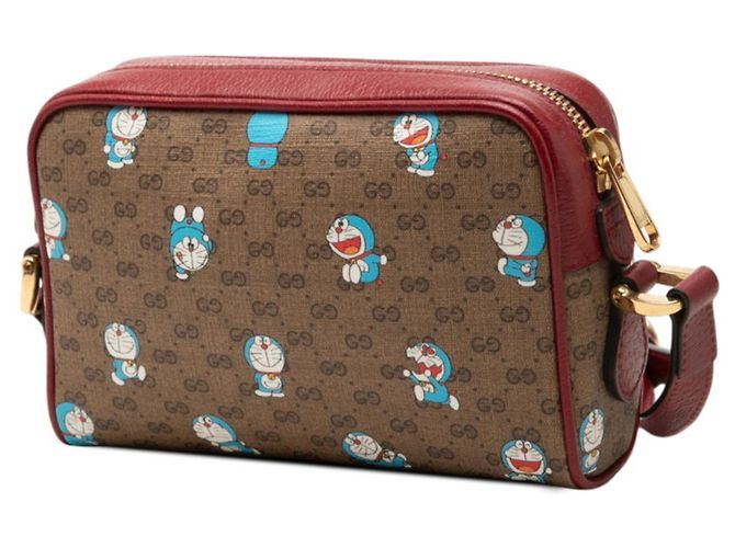 Borsa a tracolla mini Gucci x Doraemon GG Supreme Marrone Bordò - vista 2