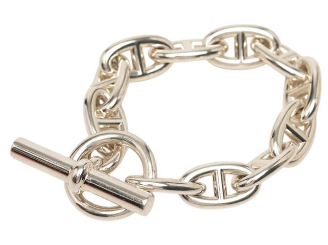 Hermès Bracciale Hermes Chaine d'Ancre GM con charm Argento - vista 2