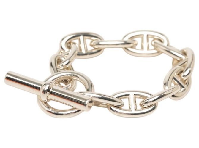 Hermès Bracciale Hermes Chaine d'Ancre GM con charm Argento - vista 3
