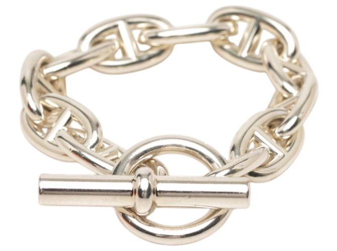 Hermès Bracciale Hermes Chaine d'Ancre GM con charm Argento - vista 4