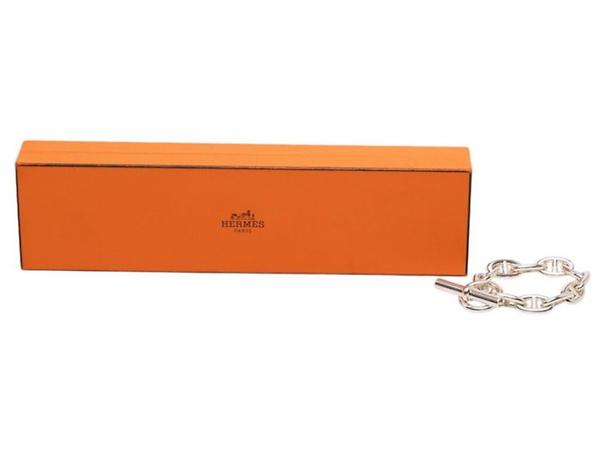 Hermès Bracciale Hermes Chaine d'Ancre GM con charm Argento - vista 6