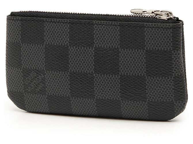 Portamonete Louis Vuitton Damier Graphite Nero - vista 2