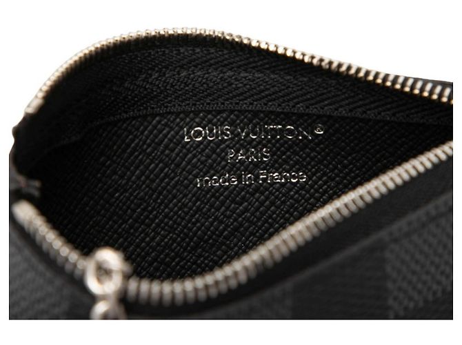 Portamonete Louis Vuitton Damier Graphite Nero - vista 6