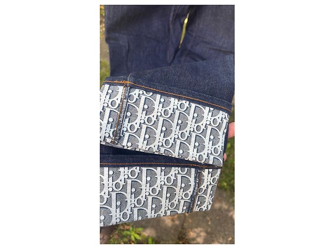 Autre Marque Dior Jeans with monogram lining Blue - view 3