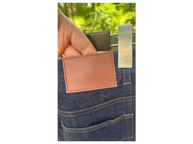 Autre Marque Dior Jeans with monogram lining Blue - view 6