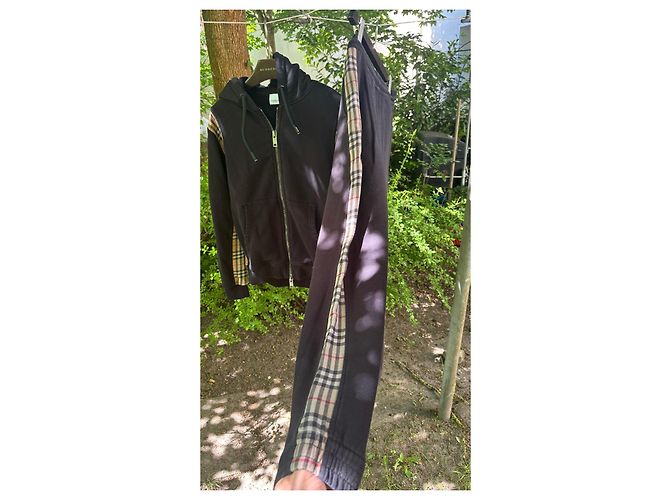 Burberry check pattern tracksuit Black - view 3