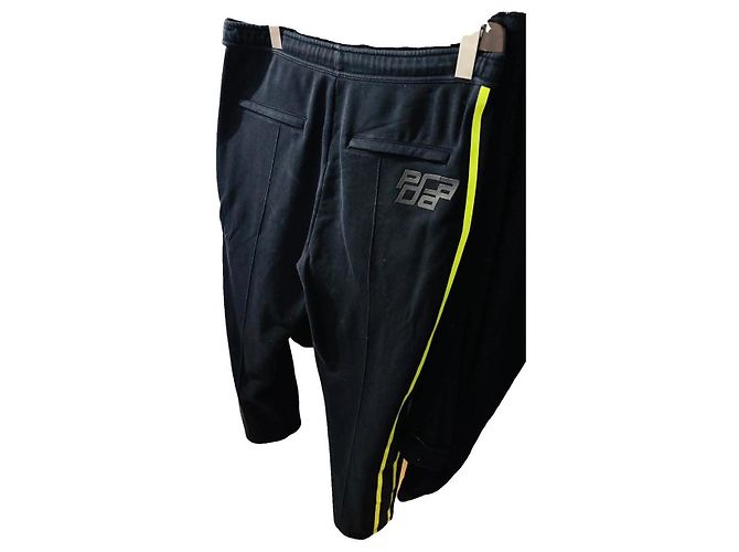 Pantaloni jogging Prada Uomo Nero Giallo L - vista 2
